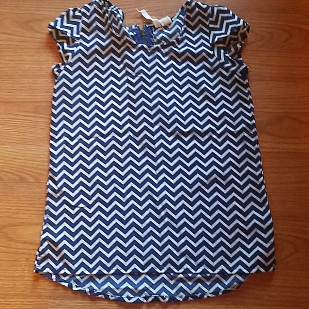 Navy blue chevron blouse